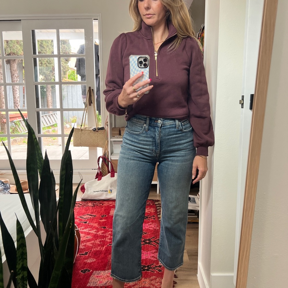 Z Supply Purple Long Sleeved Half Zip